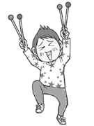 打楽器奏者のイラスト