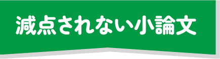 減点されない小論文