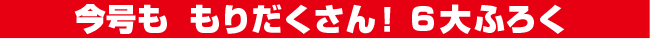 今号も もりだくさん！　6大ふろく