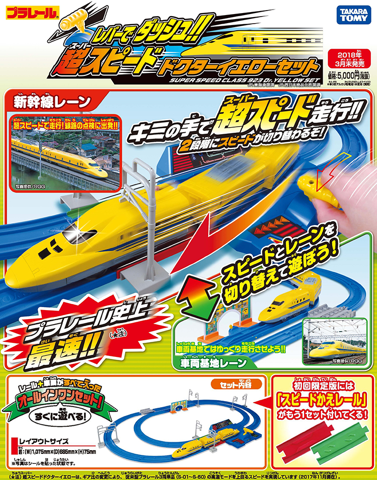 プラレール　レバーでダッシュ！！超スピードドクターイエローセット